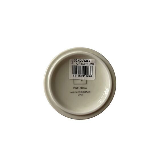 Mikasa Fine China Round Covered Snowflake Trinket Bowl Box New in Box - Picture 5 of 8